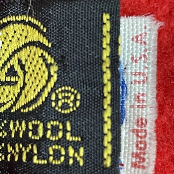 VTG Rothschild Red Wool Buttoned Collared Lined Peacoat USA Made Girls Size 7 - Picture 5 of 15